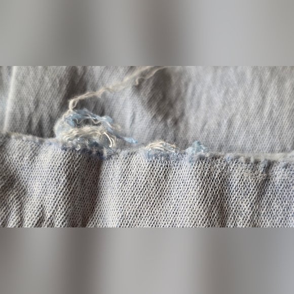 Aerie Pale Blue Cotton Drawstring Wide Leg Pants - Picture 7 of 11